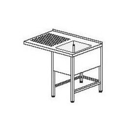 sink centre with drainboard on the left 1 basin | 600 x 500 x 300 mm L 1600 mm W 700 mm product photo