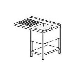 sink centre with drainboard on the left 1 basin | 500 x 500 x 300 mm with bottom shelf L 1200 mm W 700 mm product photo