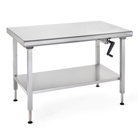work table ERGONOMIX height-adjustable with bottom shelf L 1000 mm W 700 mm H 800 - 1100 mm product photo