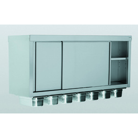 wall cupboard with 7 GN 1/3 containers | sliding doors | 1400 mm x 400 mm H 600 mm product photo