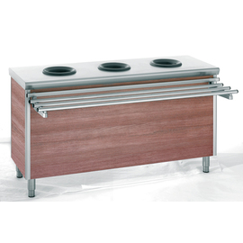 presort table with 3 bin bag stands candela oak coloured L 1750 mm product photo