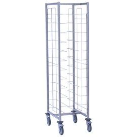 tray trolley for 12 trays | cross insertion | wheel details polyamide product photo