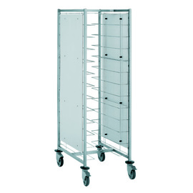 tray trolley for 12 trays | side cladding | wheel details polyamide H 1790 mm product photo