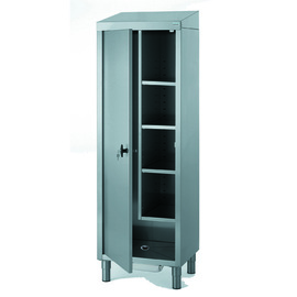 Cleaning supplies cabinet with partition wall with floor drain | 1 wing door | 600 mm x 500 mm H 1890 mm product photo