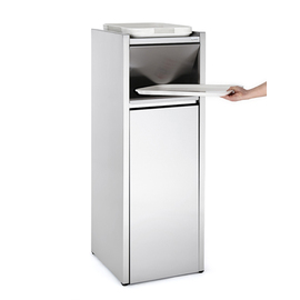 snack bin 110 ltr | stainless steel with tray shelf product photo  S