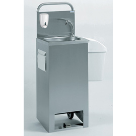 hand wash sink wheeled floor unit  • battery operation  • foot pump  | 415 mm  x 245 mm  H 1150 mm product photo