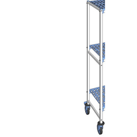 GN shelf stand made of aluminum on wheels | 5 levels | D 560 x H 1750 mm product photo