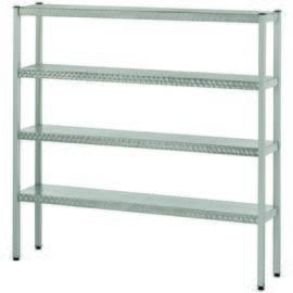aluminium rack aluminium 880 mm 500 mm  H 1800 mm 6 closed shelf board(s) product photo