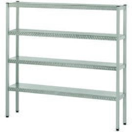 aluminium rack aluminium 880 mm 500 mm  H 1800 mm 3 closed shelf board(s) product photo