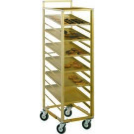 Mobile sales station, champagne anodised, suitable for sheets 600 x 400 mm, 9 floors, L 650 x W 480 x H 1400 mm product photo