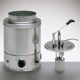 chocolate warmer 4 ltr heatable  | handling per lever 230 volts  Ø 220 mm  H 453 mm product photo