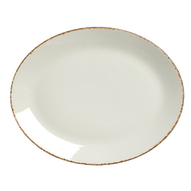 plate oval BROWN DAPPLE Ø 343 mm porcelain product photo