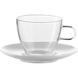 coffee cup COFFEE 25 cl glass with porcelain saucer  H 79 mm product photo
