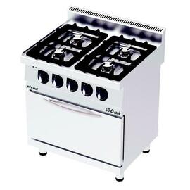 4 burner gas stove CO8070GE | with electric oven | 400 volts | 800 mm x 700 mm H 900 mm product photo