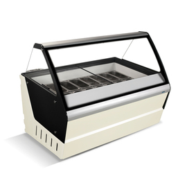 ice cream sales counter OPTIMUS 16 | suitable for 16 ice cream containers | 1590 mm x 1195 mm H 1330 mm product photo