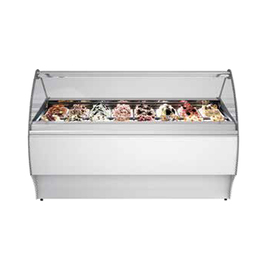 ice cream showcase SMILE 12 | with paneling | 1120 mm x 872 mm H 1305 mm product photo