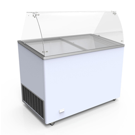 ice cream showcase VENUS 26 courved | suitable for 6 ice cream cups | 909 mm x 684 mm H 1229 mm product photo