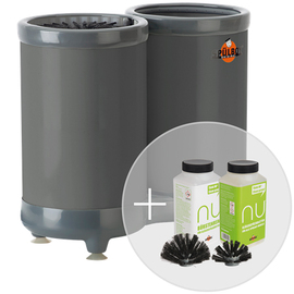 glass rinser | SPÜLBOY® Twin-Go T shady grey with cleaning set product photo