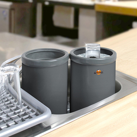 glass rinser | SPÜLBOY® Twin-Go T shady grey with cleaning set product photo  S