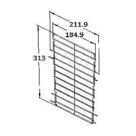 Partition grille, 210 mm / high grid, for all EFI sales cabinets product photo