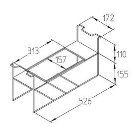 Bracket A for ice cream tub for ice cream sales chests EFE product photo