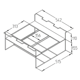 Bracket C for ice cream tub for ice cream sales chests EFE product photo