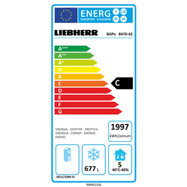 freezer bakery standard BGPv 8470 856 ltr | convection cooling | door swing on the right product photo  S