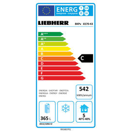 refrigerator bakery standard BKPv6570 601 ltr | convection cooling | door swing on the right product photo  S