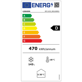 B-STOCK | impulse sales chest EFI 2153 white 206 ltr 471 kWh / year product photo  L