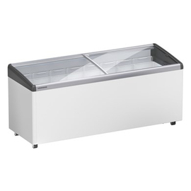 impulse sales chest EFI 5653 558 ltr white | glass sliding lid product photo