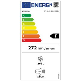 chest freezer EFL 3055 266 ltr white | hinged lid product photo  S