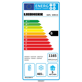 Freezer GN 2/1 GGPv 6590 601 ltr | convection cooling | door swing on the right product photo  L