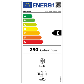 chest freezer GTL 4905 white 485 ltr 1,254 kWh/24 hrs product photo  L