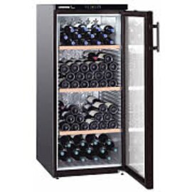 Weinklimaschrank WKb 3212, wine shop, black / glass door, temperature range: + 5 ° C to + 20 ° C product photo