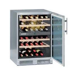 Wine cabinet WTes 1753, Vinidor, stainless steel, glass door, temperature range: + 5 ° C to + 20 ° C product photo