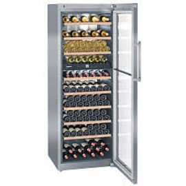 Wine cabinet WTes 5972, Vinidor, stainless steel, glass door, temperature range: + 5 ° C to + 20 ° C product photo