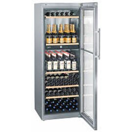 Wine cabinet WTpes 5972, Vinidor, stainless steel, glass door, temperature range: + 5 ° C to + 20 ° C product photo