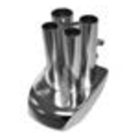Stainless steel long vegetable funnel for TR210 (with 4 tubes) with pusher product photo