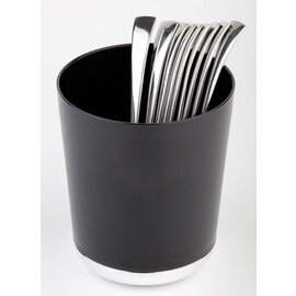 table bin|cutlery container BASE CHROM black 1 compartment  Ø 130 mm  H 150 mm product photo