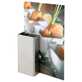 sign holder • stainless steel | matt L 85 mm x 40 mm H 85 mm H 40 mm | 2 pieces product photo  S