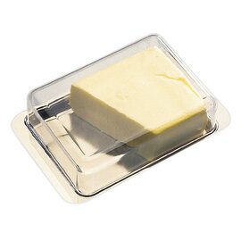 fridge butter dish with lid stainless steel plastic 18/0 polystyrol L 160 mm W 95 mm H 55 mm product photo