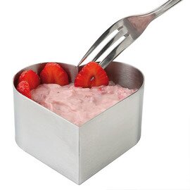 mousse mould stainless steel heart L 90 mm  W 80 mm  H 45 mm product photo