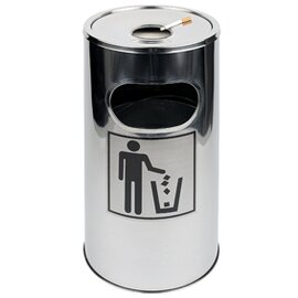 stand ashtray | litter bin stainless steel  Ø 300 mm  H 600 mm product photo