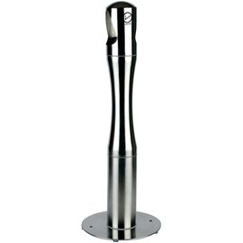 Stand Smokers Point, stainless steel, matt polished, with removable ashtray insert, dismantled, easy assembly, approx. Ø 13 cm, H 100 cm, foot Ø 36 cm product photo