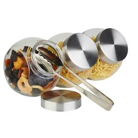 storage jar 2.2 ltr glass with screw cap transparent 170 mm x 125 mm H 180 mm product photo  S