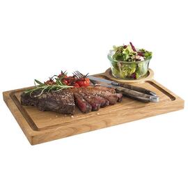 serving board OAK brown 370 mm x 250 mm H 20 mm product photo  S