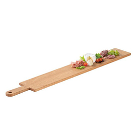 serving board oak wood with 8 recesses Ø 60 mm 1000 mm x 140 mm H 15 mm product photo  S