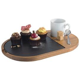 serving board black brown 280 mm x 175 mm H 20 mm product photo  S
