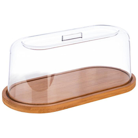 wooden tray with hood oval 280 mm x 140 mm H 115 mm product photo  S
