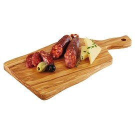 serving board OLIVE wood  L 190 mm with handles  B 125 mm  H 15 mm product photo